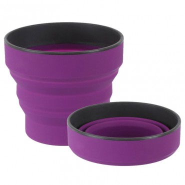 LIFEVENTURE Silicone Ellipse Flexi Mug 0.35 L purple pohár