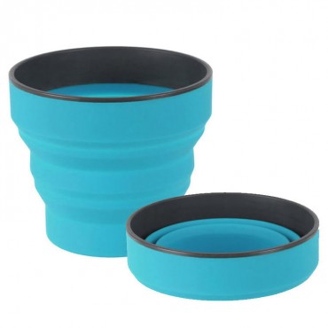 LIFEVENTURE Silicone Ellipse Flexi Mug 0.35 L teal pohár